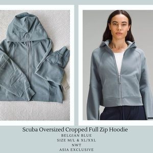 🆕 Lululemon Scuba Oversized Full Zip Hoodie Belgian Blue